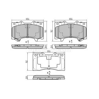 Колодки тормозные перед NISSAN PATROL Y62 10- SAT