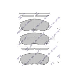 Колодки тормозные перед SSANGYONG ACTYON 05-11/ KYRON 05-/ REXTON 01- SANGSIN BRAKE