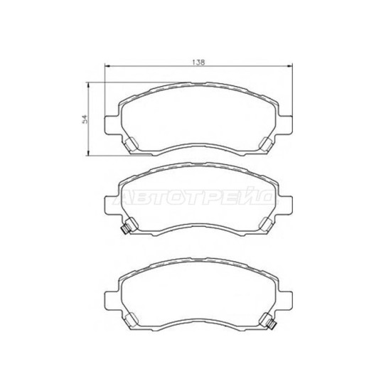 Колодки тормозные перед SUBARU IMPREZA GF 92-00/LEGACY BD/BG/BE/BH AKEBONO