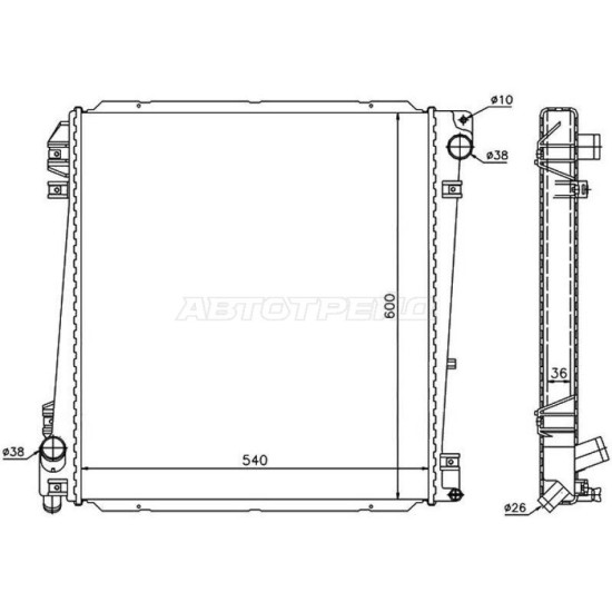 Радиатор FORD EXPLORER 4.0/4.6 02-06 SAT