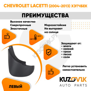 Брызговик задний левый Chevrolet Lacetti (2004-2013) хэтчбек KUZOVIK