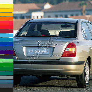 Бампер задний с отверстиями под молдинг в цвет кузова Hyundai Elantra 3 (2004-)