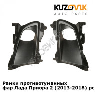 Рамки противотуманных фар Лада Приора 2 (2013-2018) рестайлинг KUZOVIK