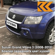 Бампер передний в цвет кузова Suzuki Grand Vitara 3 (2008-2012) рестайлинг Z2U - CAT'S EYE BLUE - Синий