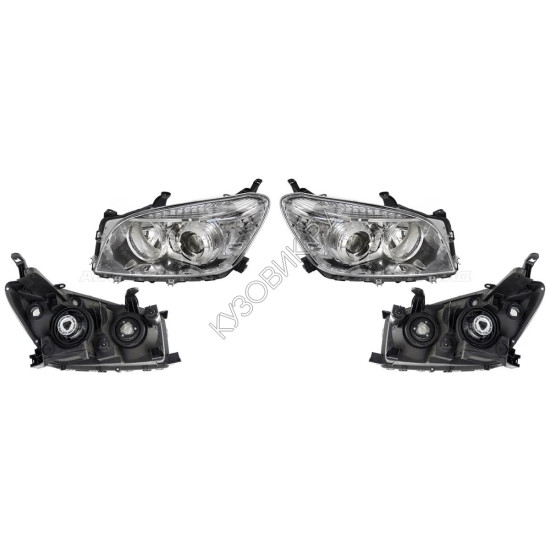 Фары Тойота Рав4 Toyota Rav4 3 XA30 (2005-2012) комплект 2 штуки левая и правая SAT высокое качество